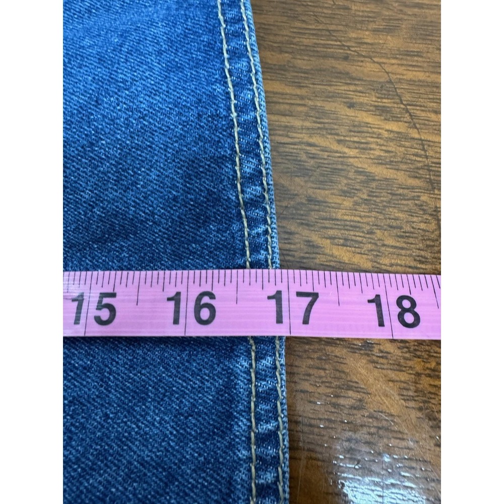 Vintage No Excuses Skirt 30" 15/16 Blue Denim Button A-Line Femme Fatale Y2K‎ - Picture 6 of 7